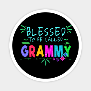 Blessed To Be Called Grammy Gift Print Grandmother Product Magnet